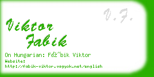 viktor fabik business card